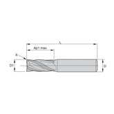 Solid Carbide End Mills •  Roughers • Series 4906 • Chamfer • Metric Weldon - Big-tools Industrial Supply Tools for Metal Cutting